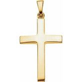 18K Yellow Cross Pendant